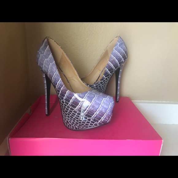 purple stilettos